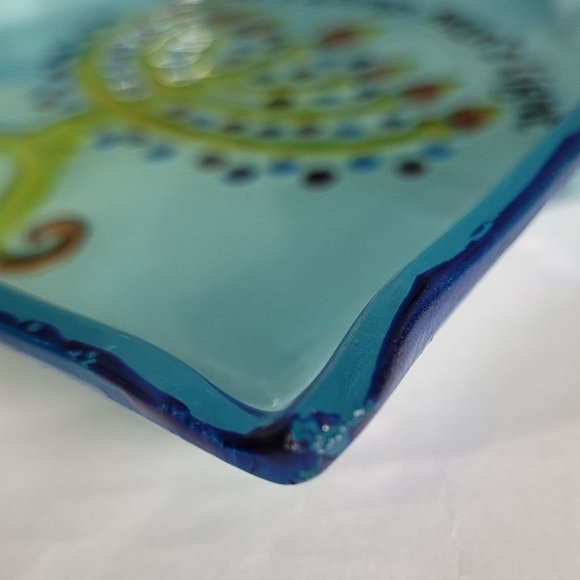 Star Of David Glass Dish Celebrate Hanukkah Menorah God's Lamp Man's Light - Picture 10 of 10